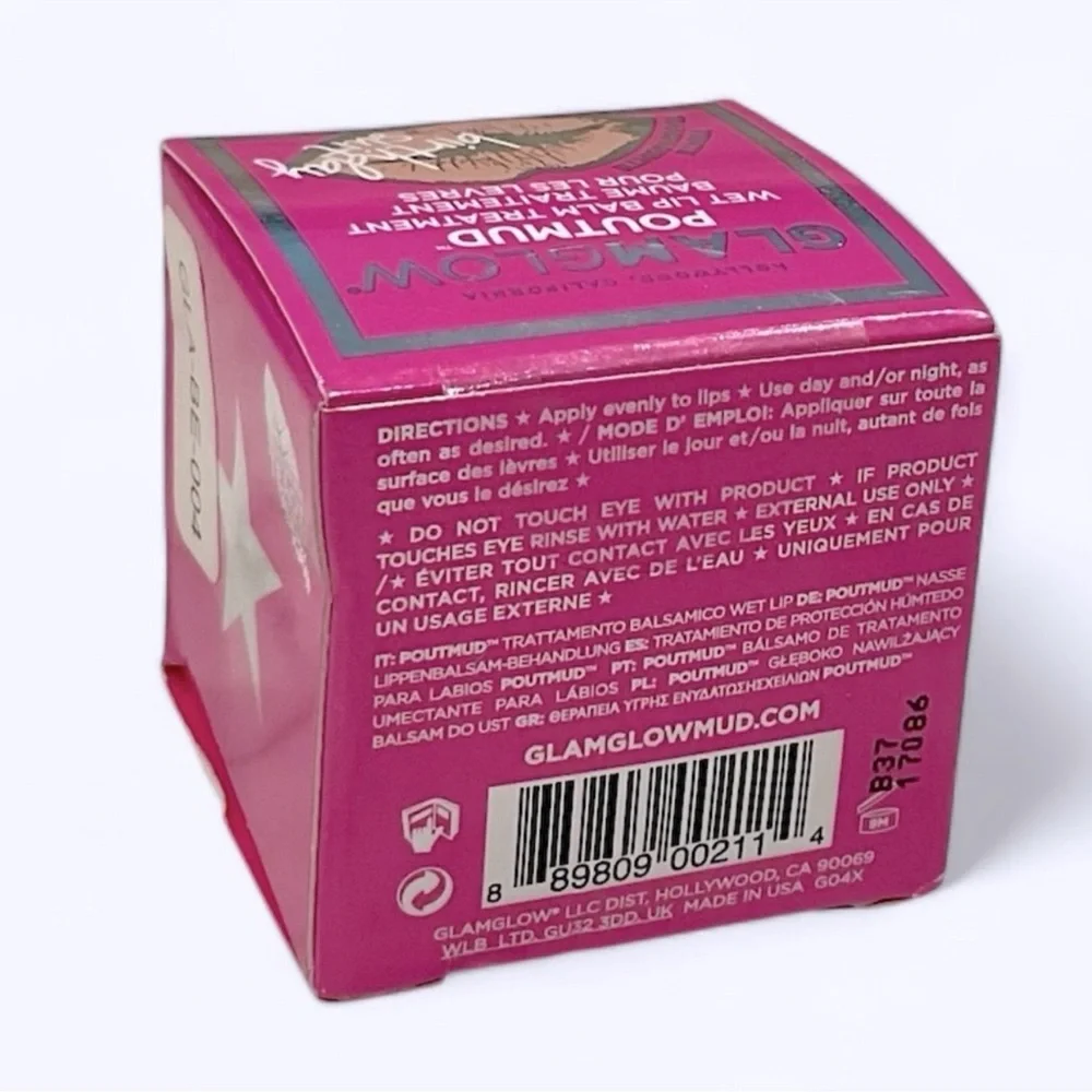 💎 GlamGlow PoutMud Wet Lip Balm Treatment- BIRTHDAY SUIT New In Box Full-Size